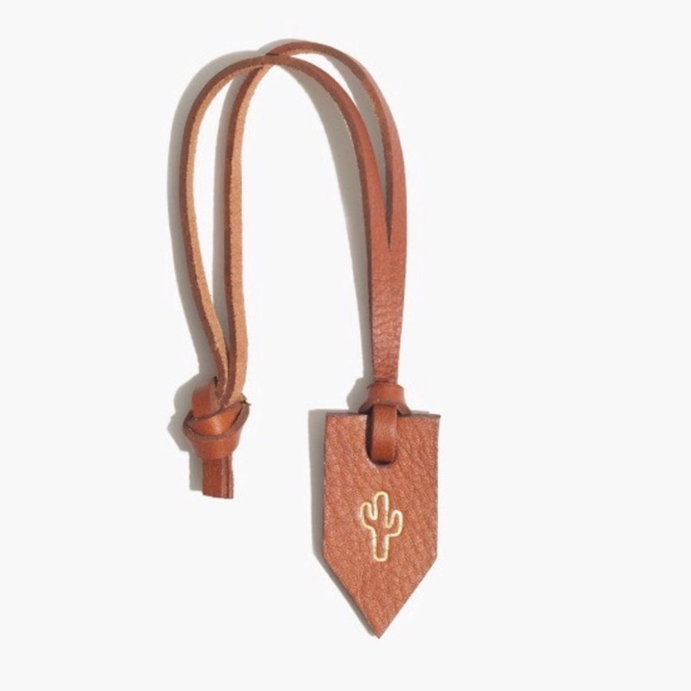 NWT Madewell Cactus Leather Luggage Bag Tag
